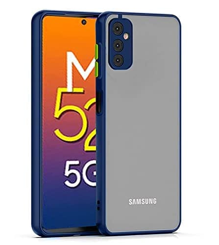 Samsung Galaxy M52 5G Back Cover Case Smoked Matte Bumper - Blue