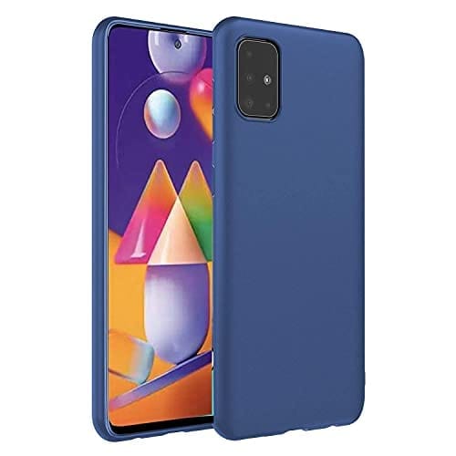 Samsung Galaxy M31s Back Cover Case Matte Soft - Blue