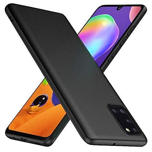 Samsung Galaxy A31 Back Cover Case Matte Soft - Black