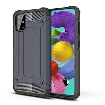 Samsung Galaxy A51 Back Cover Case Rugged Armor - Blue