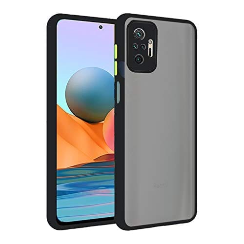 Redmi Note 10 Pro Max Back Cover Case Smoked Matte Bumper - Black