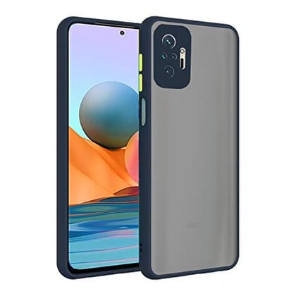 Redmi Note 10 Pro Max Back Cover Case Smoked Matte Bumper - Blue