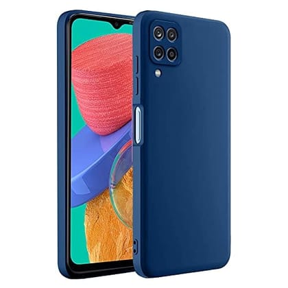 Samsung Galaxy M33 5G Back Cover Case Liquid silicone - Blue