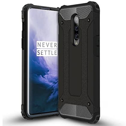 OnePlus 7 Pro Back Cover Case Rugged Armor - Black