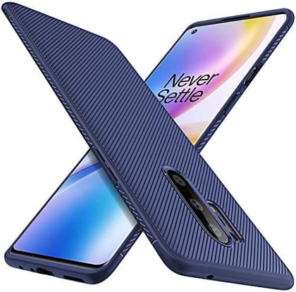 OnePlus 8 Pro Back Cover Case Anti Skid Texture - Blue