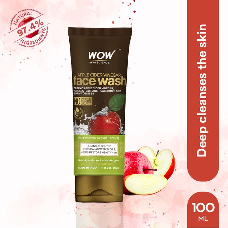 WOW Skin Science Apple Cider Vinegar Face Wash (100 ml)