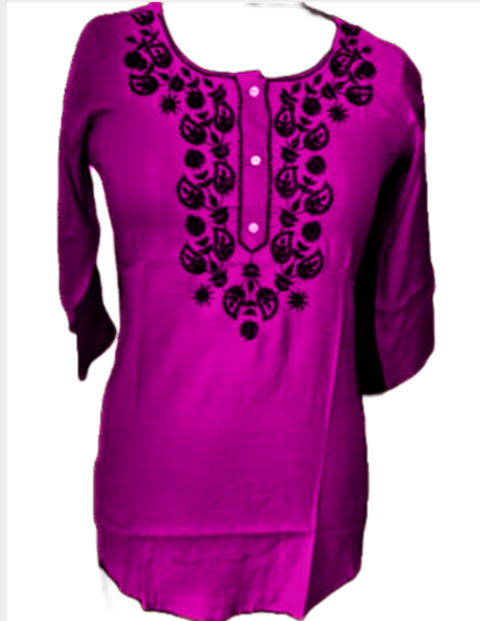 Purple Wine Gala Booti Wine Kurti For Women