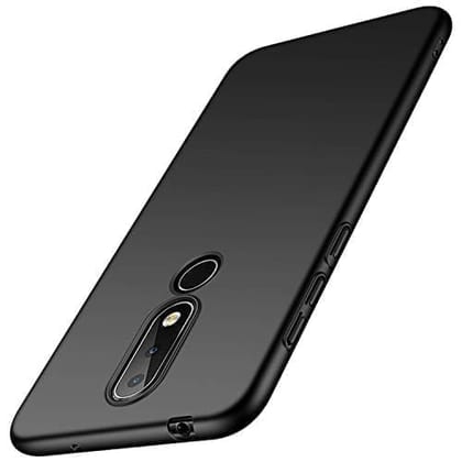 Winble Nokia 6.1 Plus Back Cover Case Soft Flexible (Black)