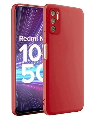 Winble Redmi Note 10T 5G / Poco M3 Pro 5G Back Cover Case Liquid Silicone (Red)