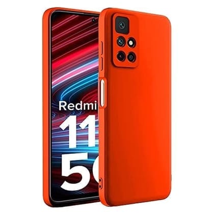 Winble Redmi Note 11T 5G / Poco M4 Pro 5G Back Cover Case Liquid Silicone (Red)