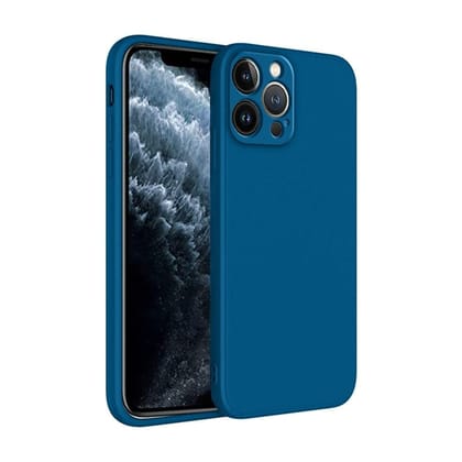 Winble iPhone 12 Pro Back Cover Case Liquid Silicone (Blue)