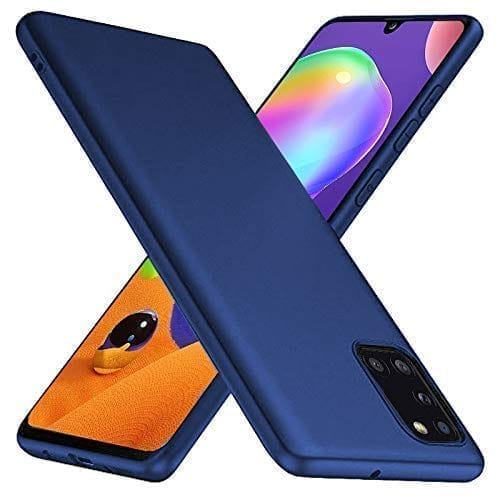 Winble Samsung Galaxy A31 Back Cover Case Soft Flexible (Blue)