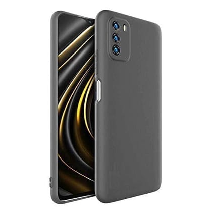 Winble Poco M3 Back Cover Case Soft Flexible (Black)