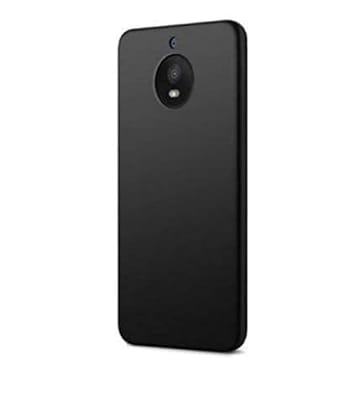 Winble Moto E4 Plus Back Cover Case Soft Flexible (Black)