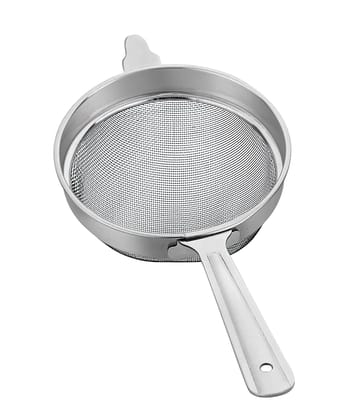 TAJ Large Multipurpose Stainless Steel Juice, Soup Strainer, Milk Strainer Tea Strainer, Ghee Strainer, Chai Chalni with Steel Body and mesh for Kitchen & Home Large Size