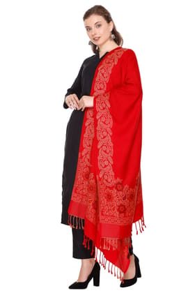 KTI Acrylic/Viscose Stoles for women with a Wool Blend for Winter, measuring 28 x 80 inches Made In India.