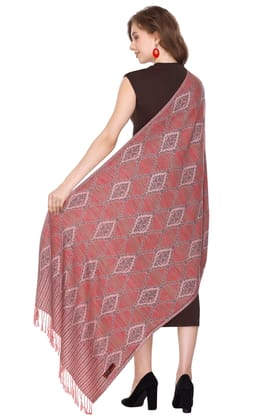 KTI Acrylic/Viscose Stoles for women with a Wool Blend for Winter, measuring 28 x 80 inches Made In India.