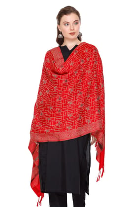 KTI Acrylic/Viscose Stoles for women with a Wool Blend for Winter, measuring 28 x 80 inches Made In India.