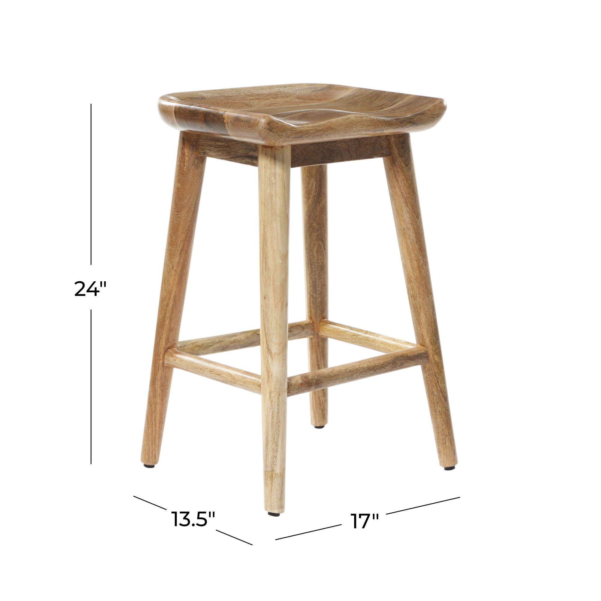 Wooden Counter Stool