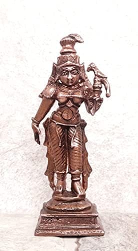 Searchers Paradise - Copper Idols andal ,9.4  inches, Copper Handmade 115  Grams, Patina Antique Finish, Pack of 1 Piece