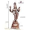 Searchers Paradise Copper Idols of god Arthanaheeswarar ,6 inches, 450 Grams, Patina Antique Finish, Pack of 1 Piece