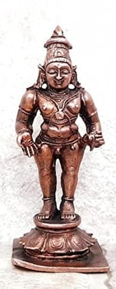 Searchers Paradise - Copper Idols Shri Vitthal Panduranga,3.4  inches, Copper Handmade 140 Grams, Patina Antique Finish, Pack of 1 Piece