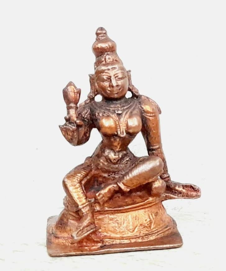 Searchers Paradise - Copper Idols Bhoga Sakthi , 2.1 inches, Copper Handmade 93Grams, Patina Antique Finish, Pack of 1 Piece