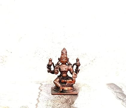 Searchers Paradise - Copper Idols  Lakshmi ,1.7 inches, Copper Handmade 40 Grams, Patina Antique Finish, Pack of 1 Piece