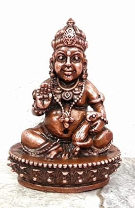 Searchers Paradise - Copper Idols Kuberar,2.5 inches, Copper Handmade 220 Grams, Patina Antique Finish, Pack of 1 Piece