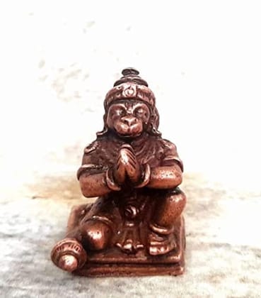 Searchers Paradise - Copper Idols Hanuman,0. 8 inches, Copper Handmade 50 Grams, Patina Antique Finish, Pack of 1 Piece