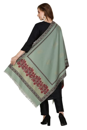 KTI Acrylic/Viscose Stoles for women with a Wool Blend for Winter, measuring 28 x 80 inches Made In India.