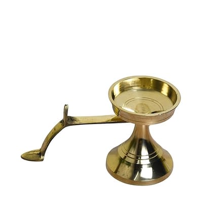 Pure Brass GOL Aarti Heavy Stand for Pooja Home Temple Decor