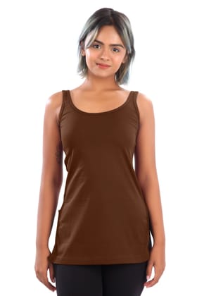 Women Hug Lavendar Full Slip Camisole  Brown