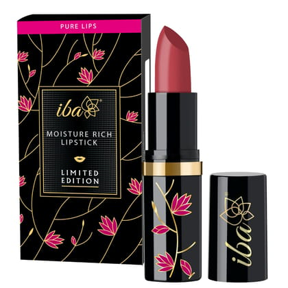 Iba Moisture Rich Lipstick Limited Edition E03 Sweet Heart, 4 g | Highly Pigmented and Long Lasting | Enriched with Vitamin E