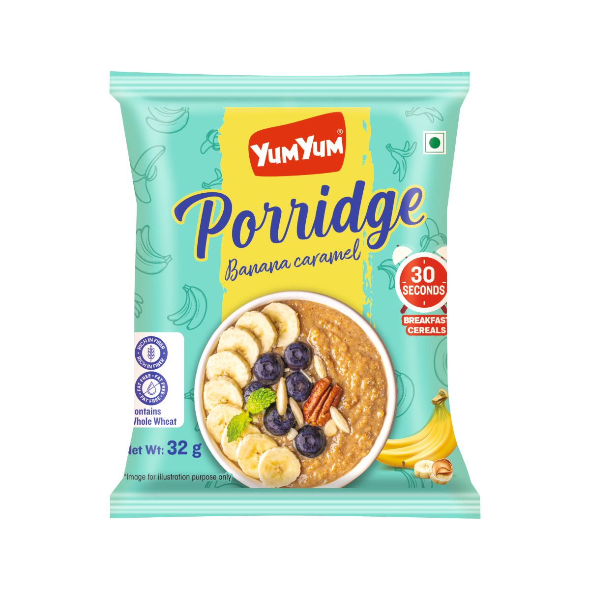 Yum Yum Porridge Banana Caramel 32g