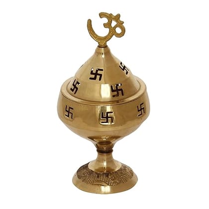 Goblet Om Brass Diya