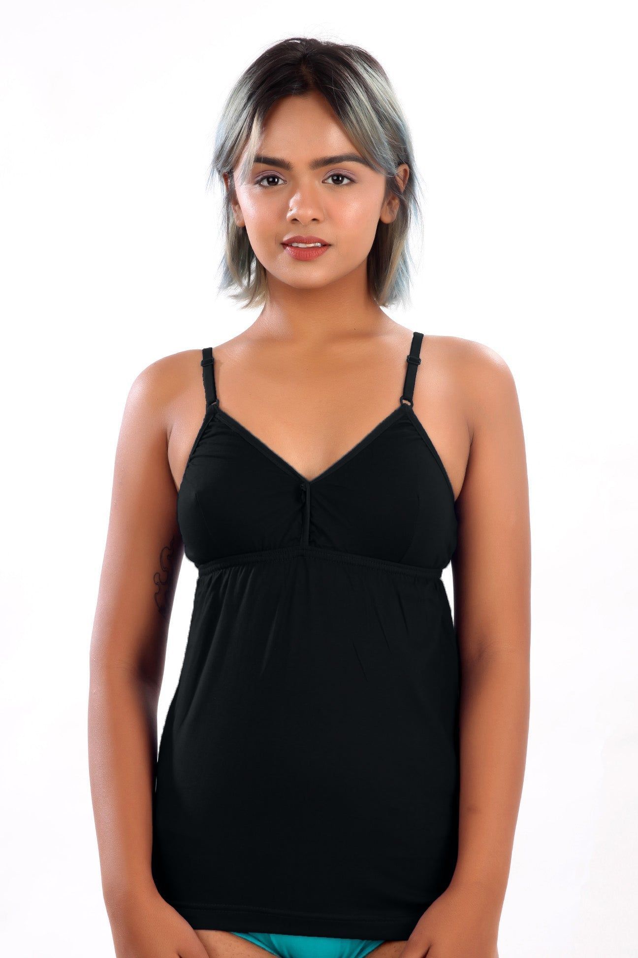 Women Hug Dew Touch Slip Camisole Black