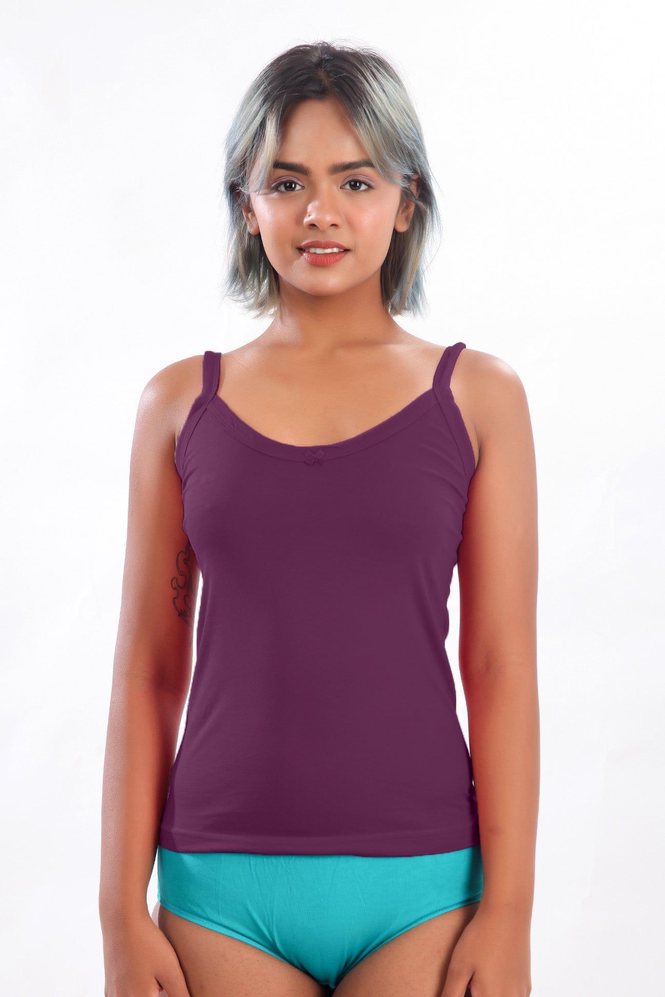 Women Hug Dew Drop Slip Camisole Violet