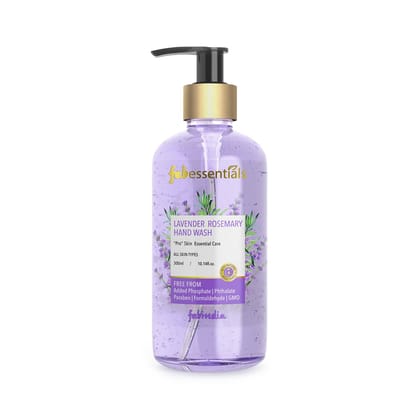 Fabessentials Lavender Rosemary Hand Wash | with Natural Bioactives | Cleanses Hands without Drying & Stripping away Moisture - 300 ml