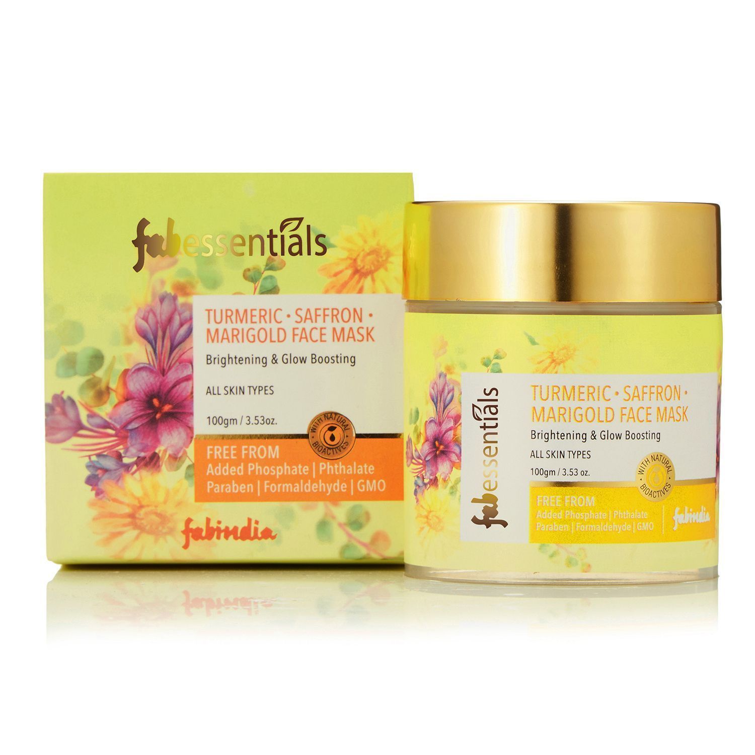 Fabessentials Turmeric Saffron Marigold Face Mask with Kaolin