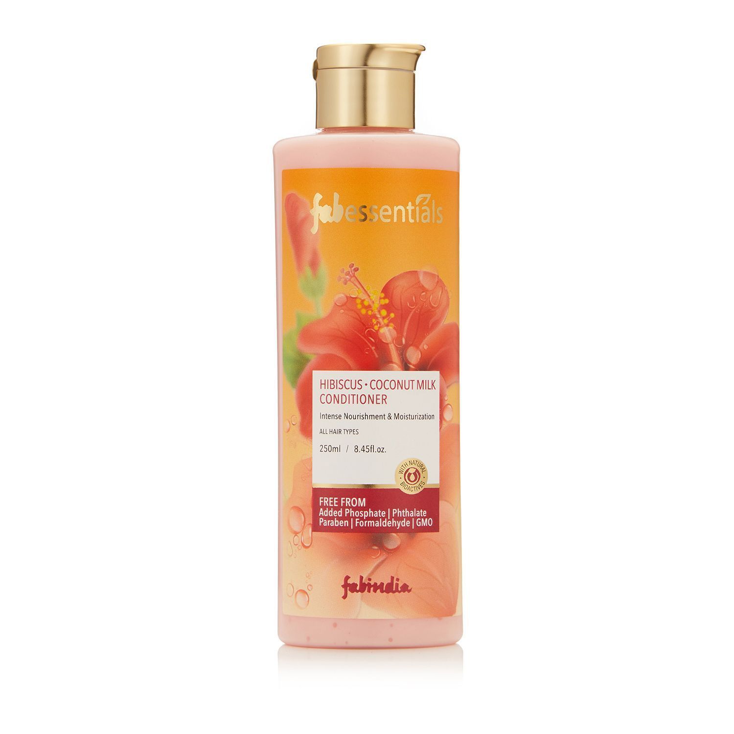 Fabessentials Hibiscus Coconut Milk Conditioner | infused with Natural Bioactives | Intense Nourishment Hair, Moist - 250 ml