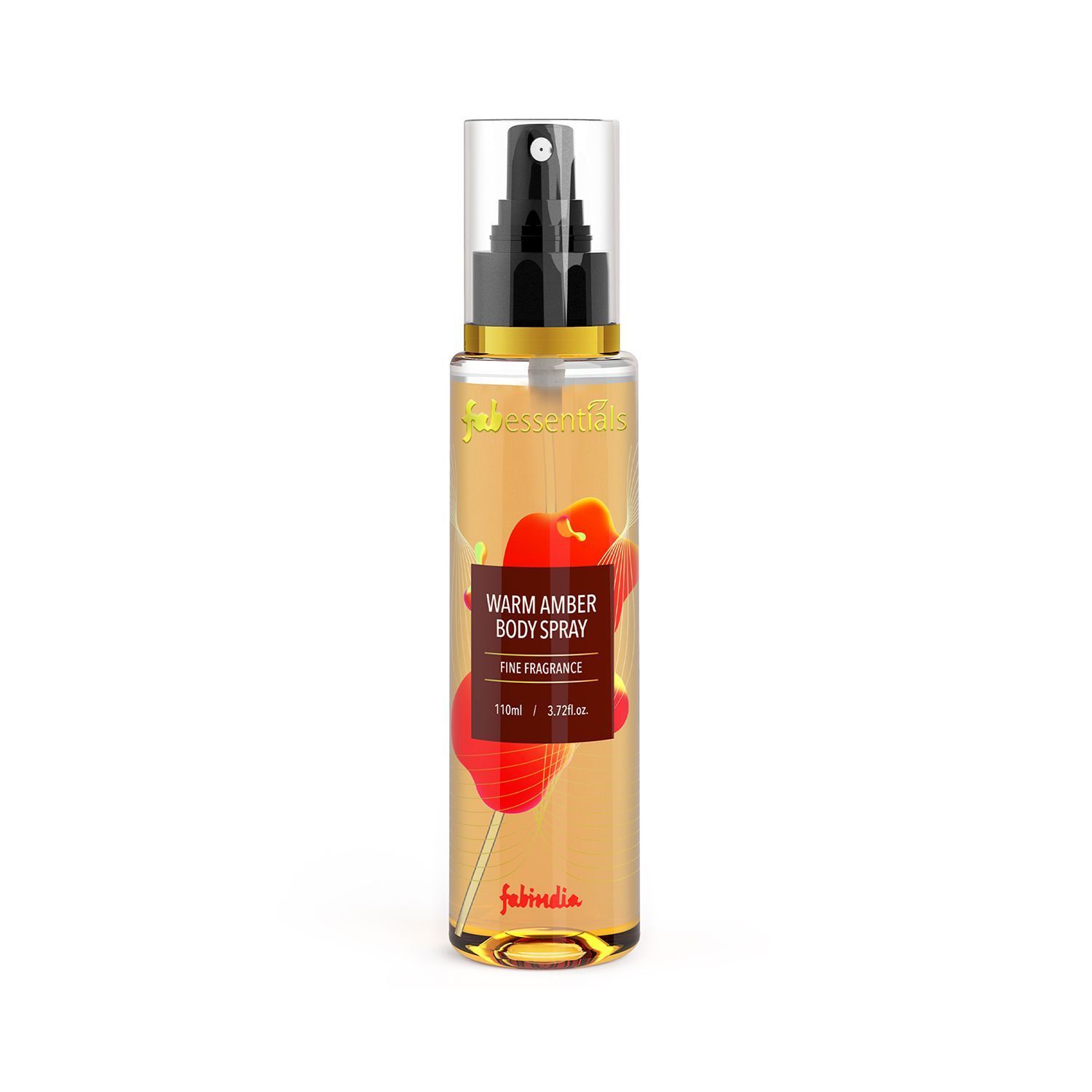 Fabessentials Warm Amber Body Spray | Fine Fragrance for Refreshing, Energising & Rejuvenating Skin All-Day Long - 110 ml