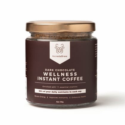 Dark Chocolate Wellness Instant coffee - 50 gm Jar