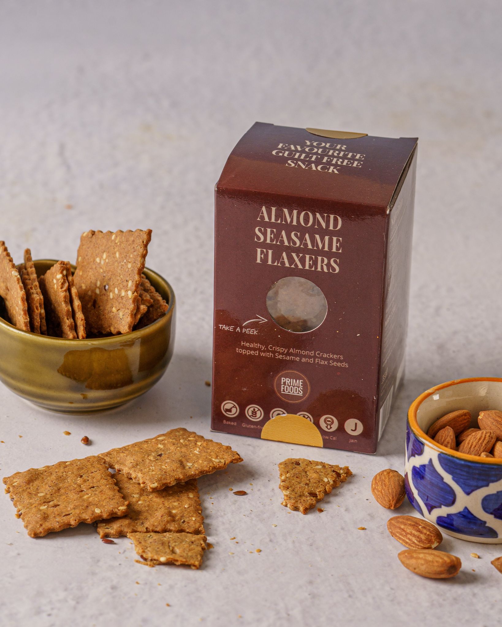 Almond Sesame Crackers (120gm)