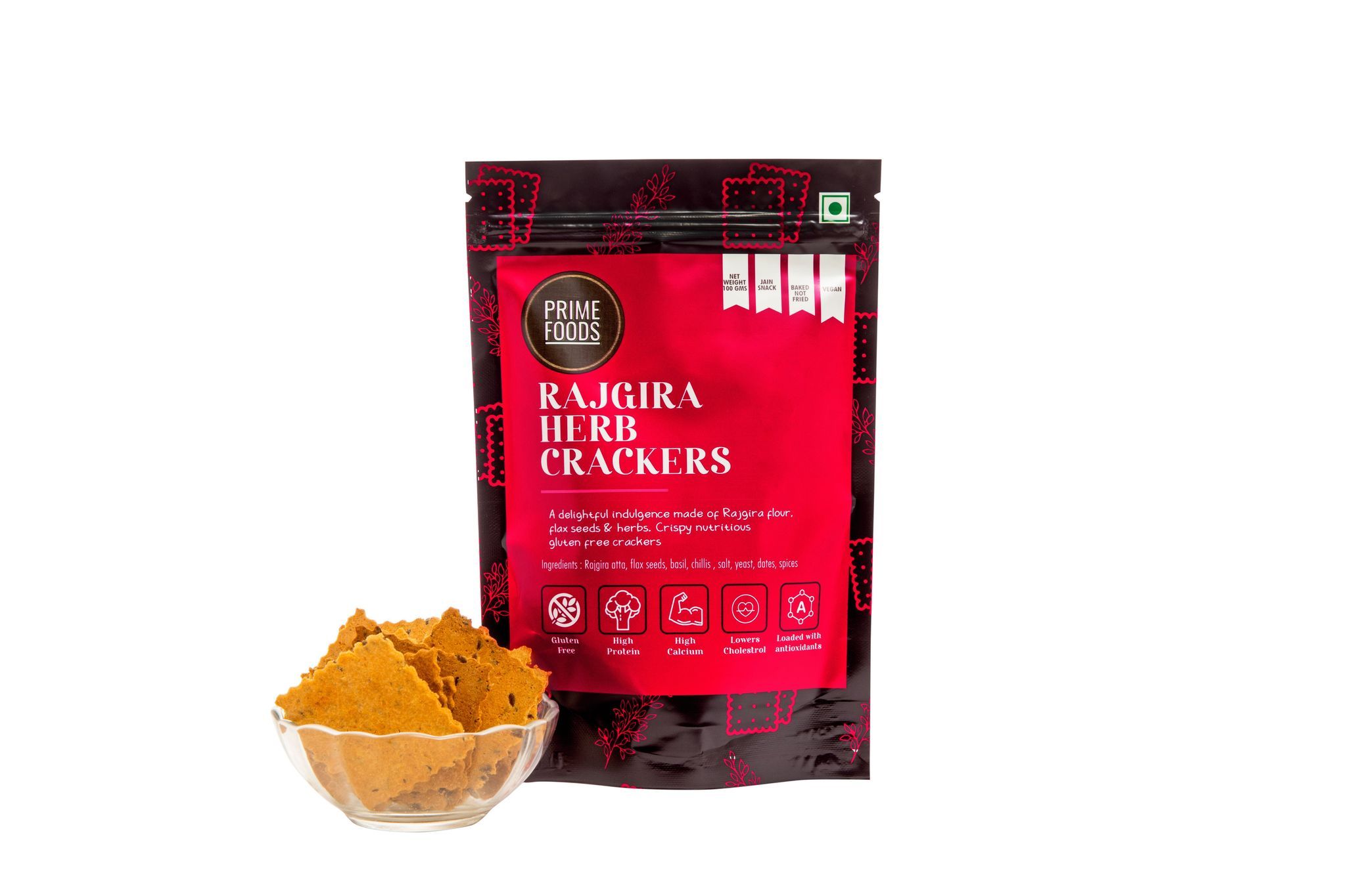 Rajgira Herb Crackers (3 x 100g)