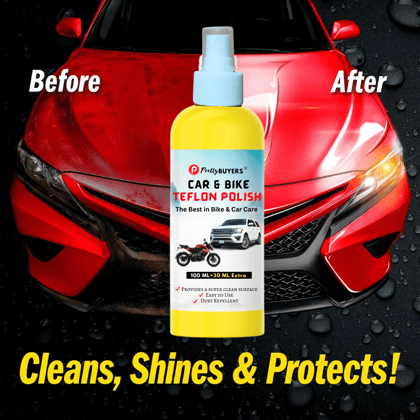 PrettyBUYERS Best Car Polish & Bike Polish | Car Exterior Cleaning Polish | Make Your Car Clean & Shine | 130MLx1