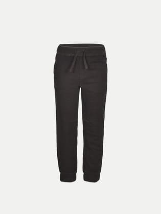 Teen Boys Black Basic Jogger-Pants