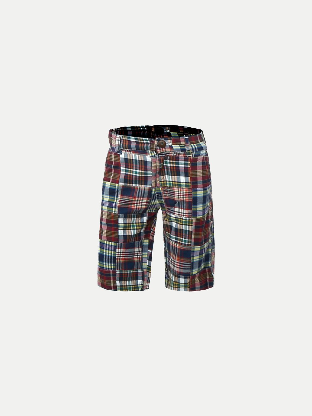 Teen Boys Red Patchwork Shorts