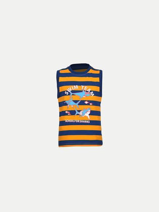 Teen Boys Yellow Striped Tanktop