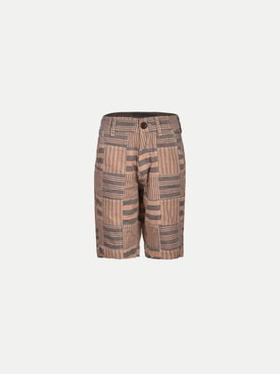 Teen Boys Brown  Patchwork Shorts